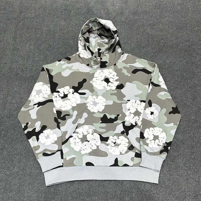 Білий  худі Denim tears & bape  white camo кофта с капюшоном балахон