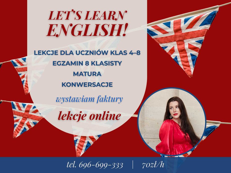 ANGIELSKI ONLINE | Korepetycje | Matura | Egz. 8klasisty | Konwersacje