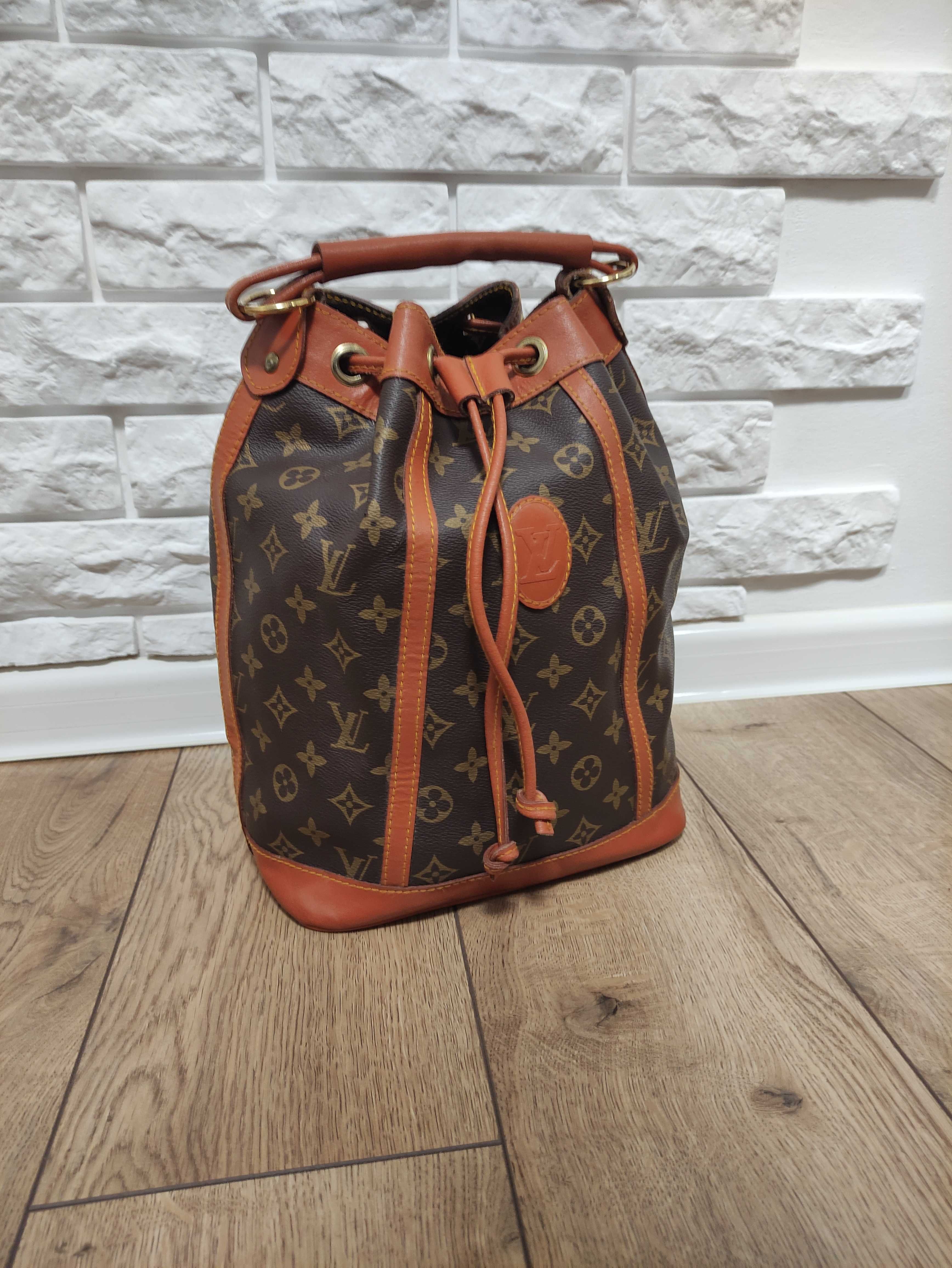 Вінтажна сумка відро Luis Vuitton коричнева 1980 р жіноча ведро