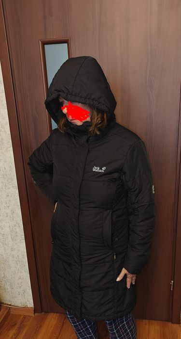Świetny damski pikowany płaszcz Jack Wolfskin rozmiar M/L stan BDB