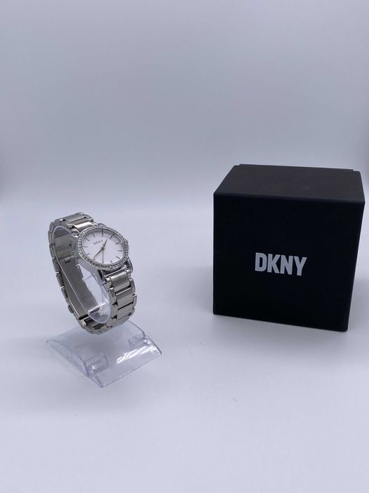 DKNY zegarek damski NY9203 Srebrny   Kryształy