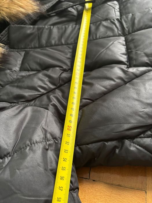 Kurtka płaszcz L/XL czarna z kapturem zima święta elegancka klasyczna