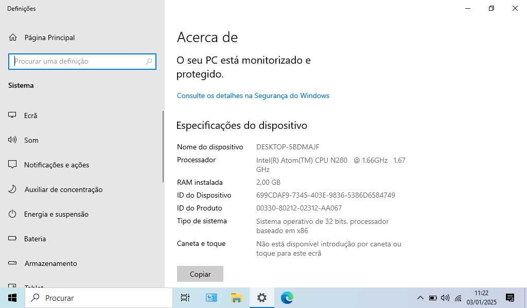 Netbook Toshiba NB200