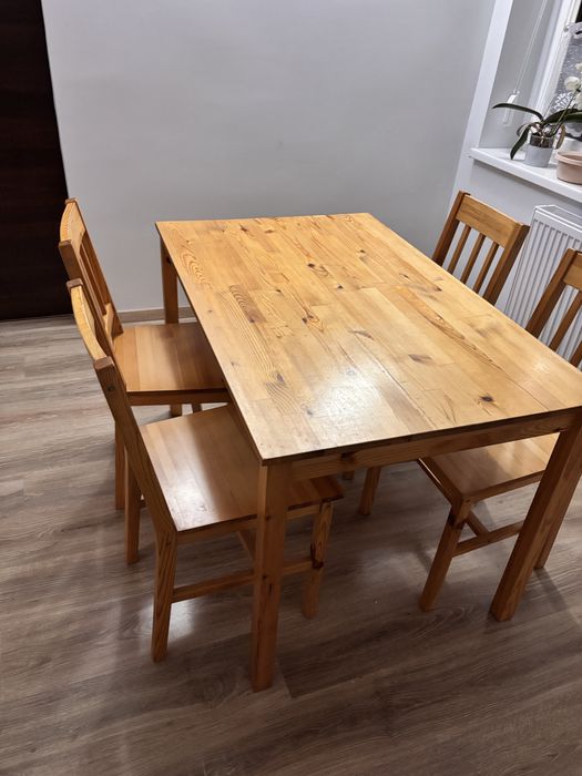 Stół + Krzesła drewno sosnowe