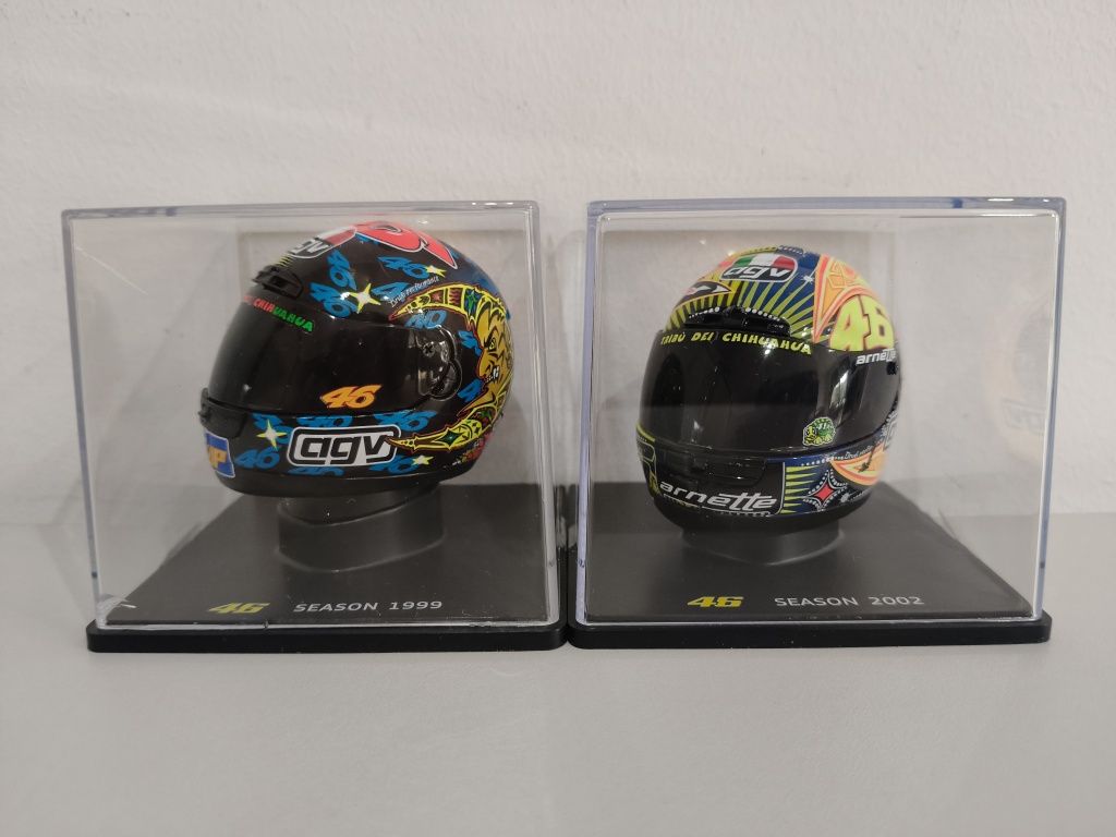Capacetes de coleção Valentino Rossi, á escala 1/5