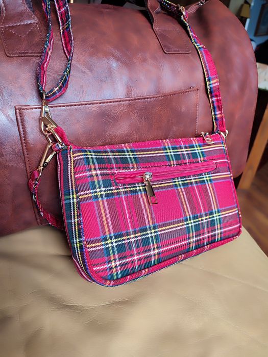 Torebka w szkocką kratę