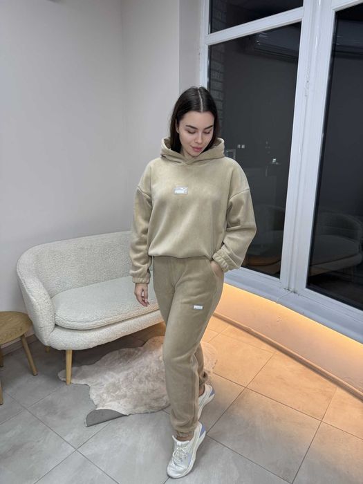 Флісовий костюм жіночий зимовий S M L XL XXL чорний мокко сіро-голубий