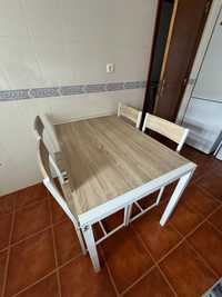 1 mesa + 4 cadeiras conjunto conforama