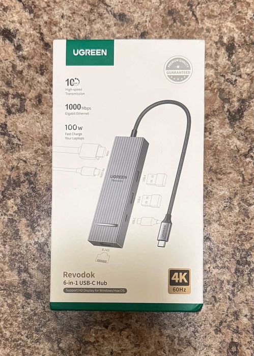USB-хаб Ugreen Revodok Usb Hub 6 in 1