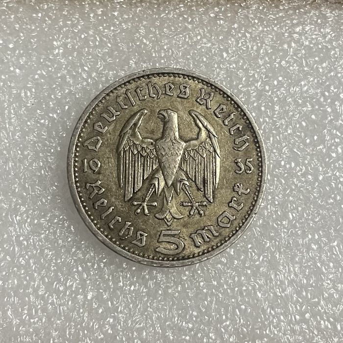 5 рейхсмарок 1935  років. Читати опис