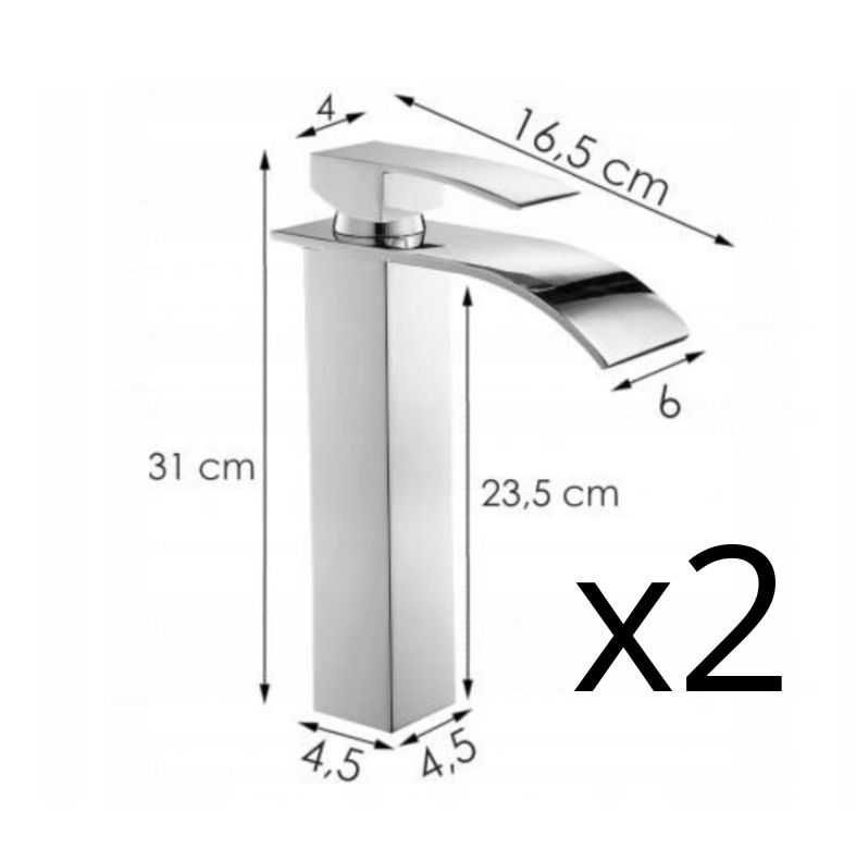 Zestaw: Bateria Wannowa Z Natryskiem + 2 x Bateria Umywalkowa Chrom