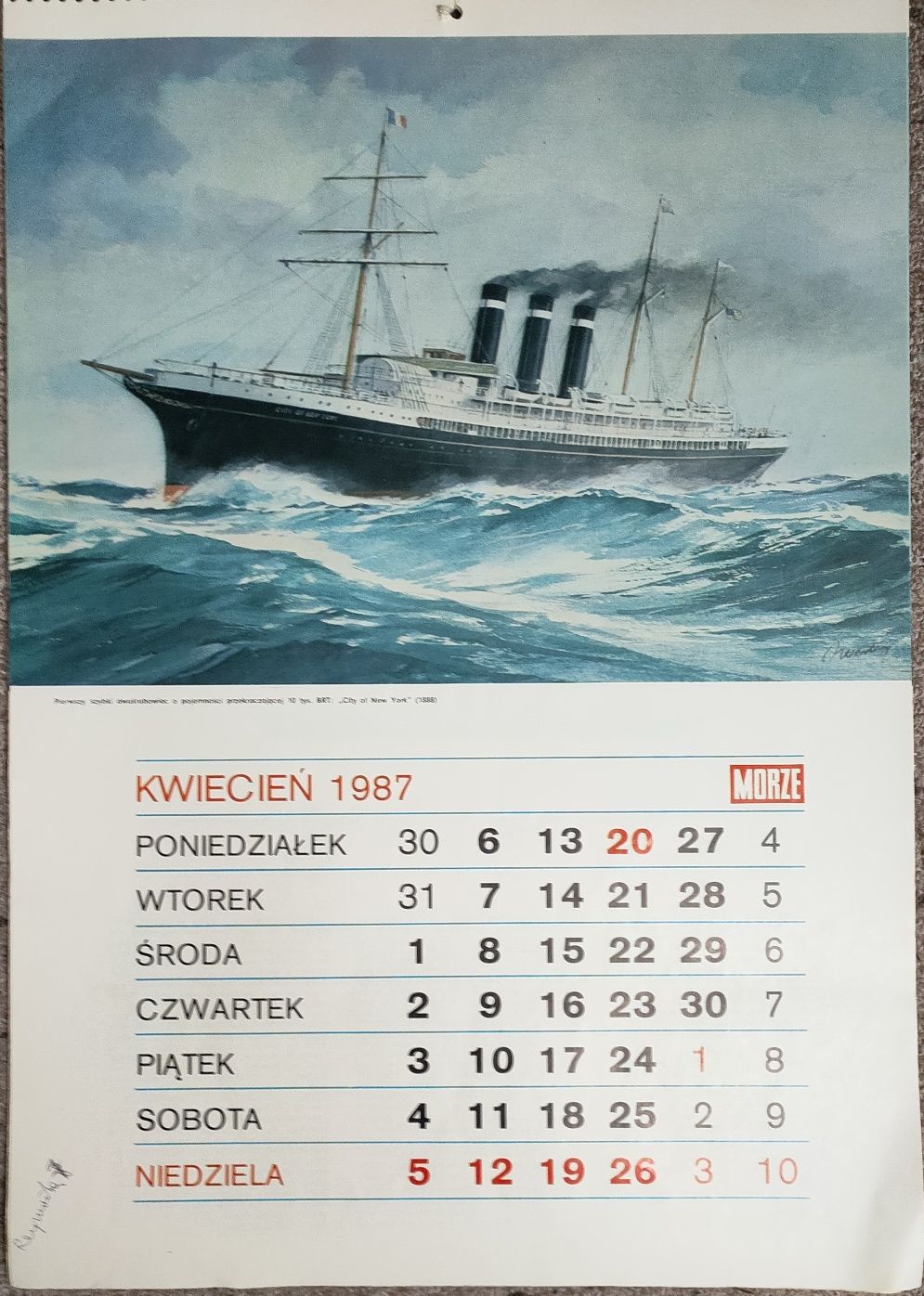 Kalendarz morza 1987