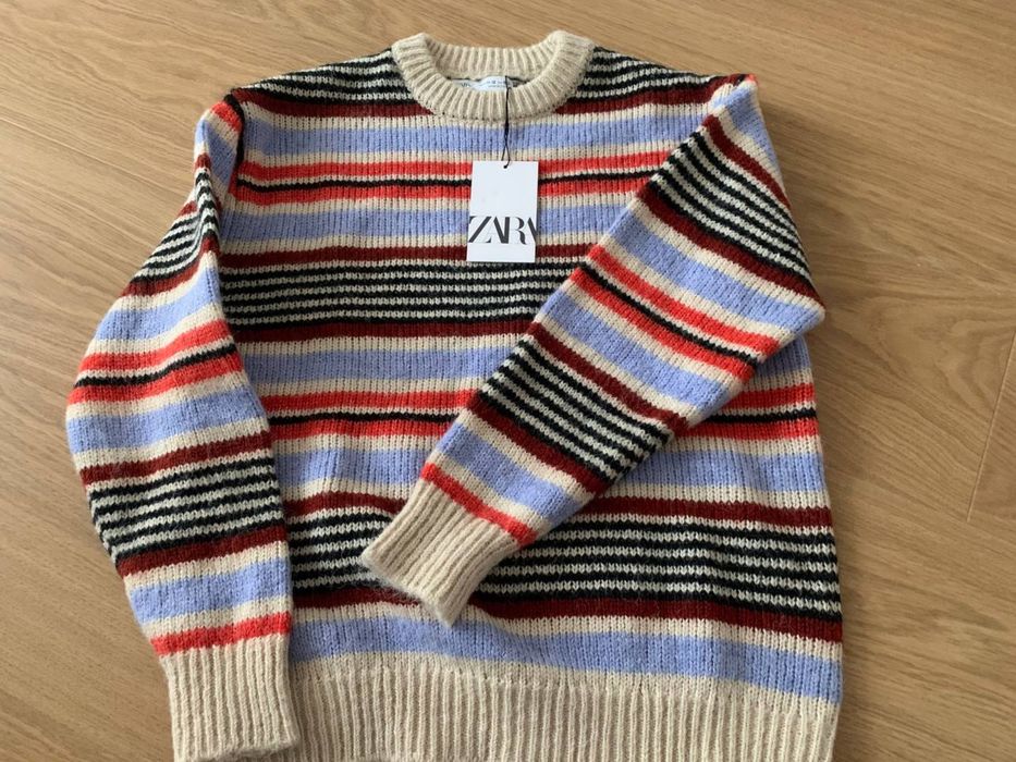 Светр ZARA новий XS смугастий дівчачий жіночий теплий вигідно