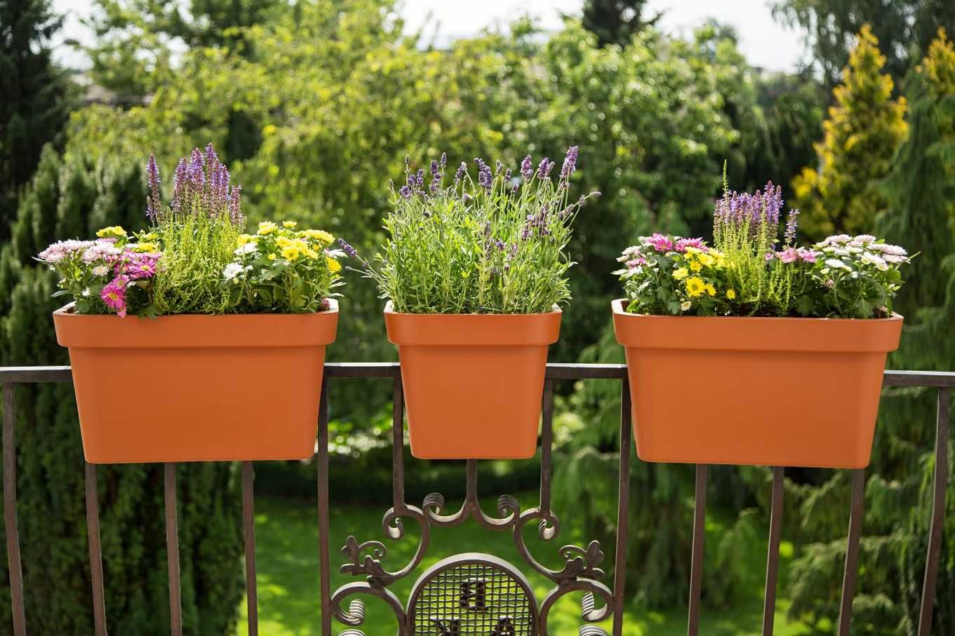 Donica balustradowa Lobelia 45cm x 29cm - ceglasty