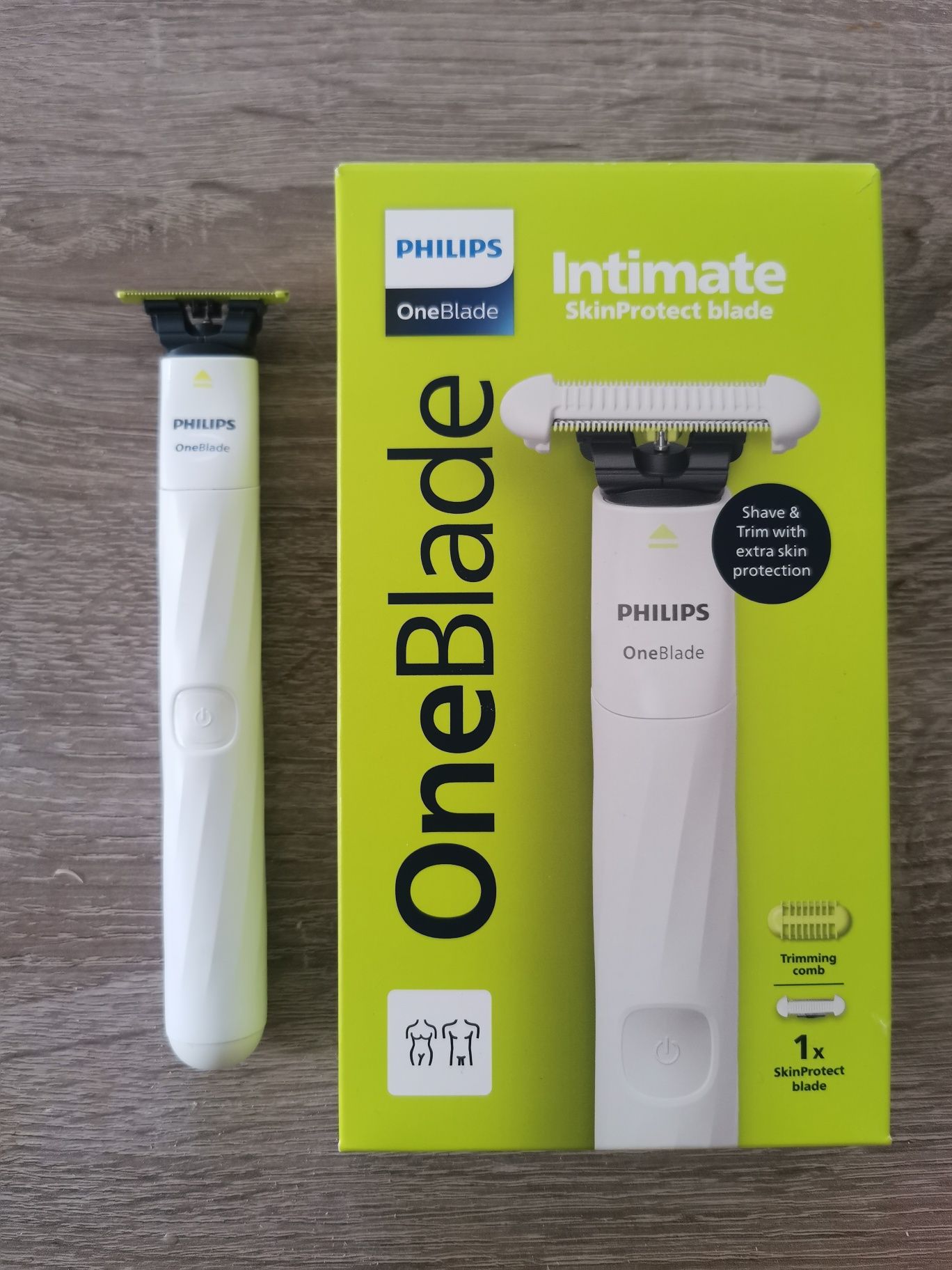 Golarka philips oneblade intimate do ciała włosów bikini maszynka Trym