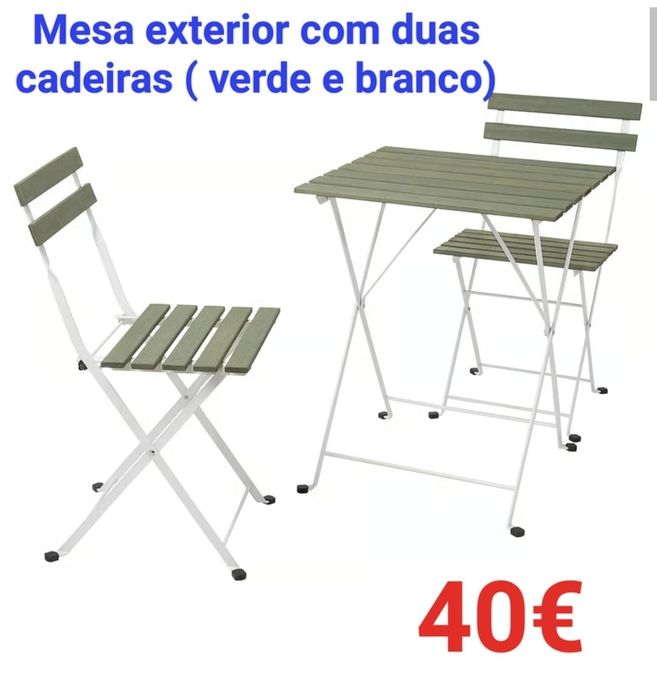 Mesa Exterior Ikea com 2 cadeiras
