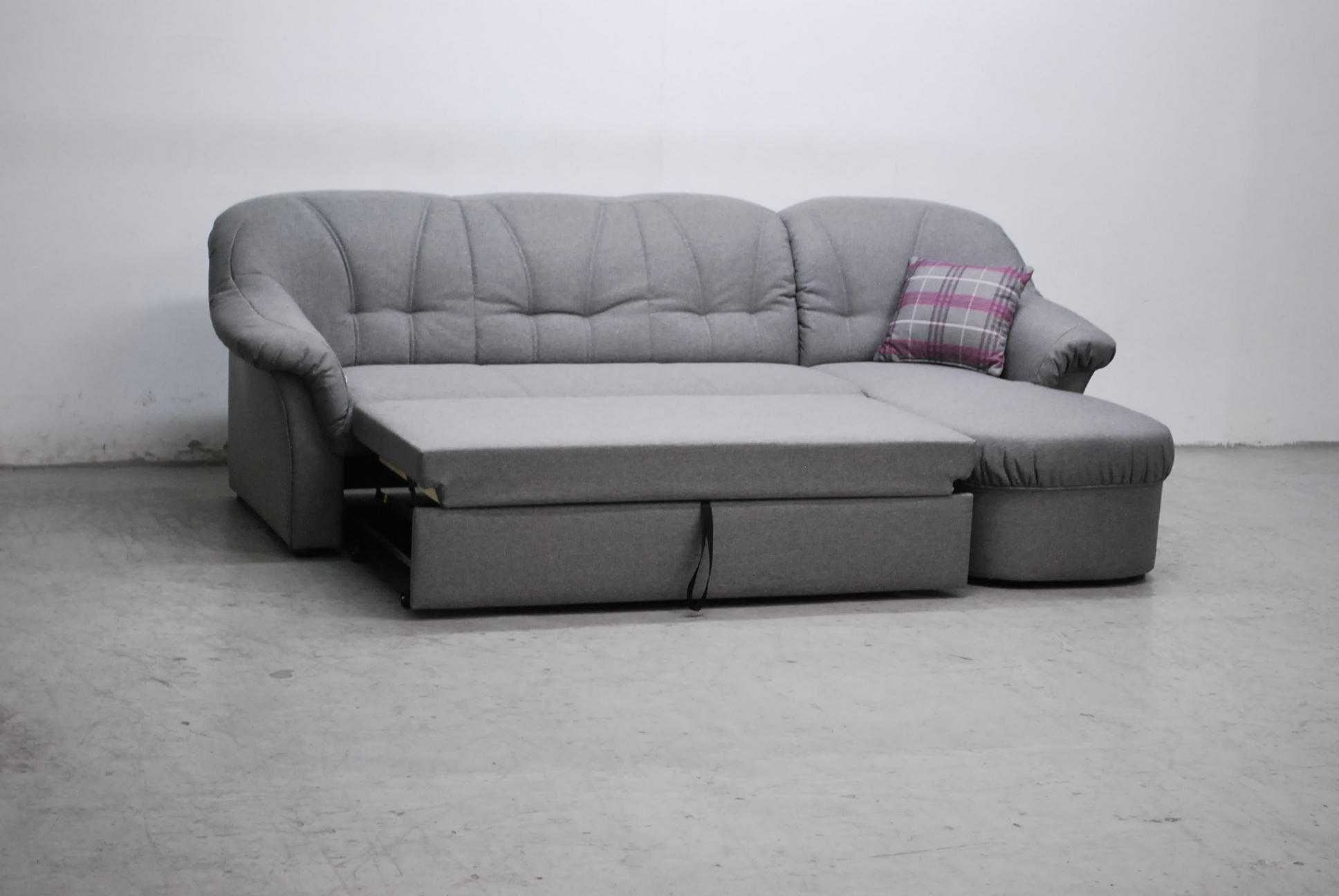 RRD narożnik z funkcja spania rogówka sofa kanapa szara tkanina okazja