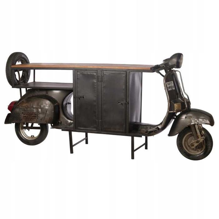 Motocykl Vintage Bar Wood KOMODA