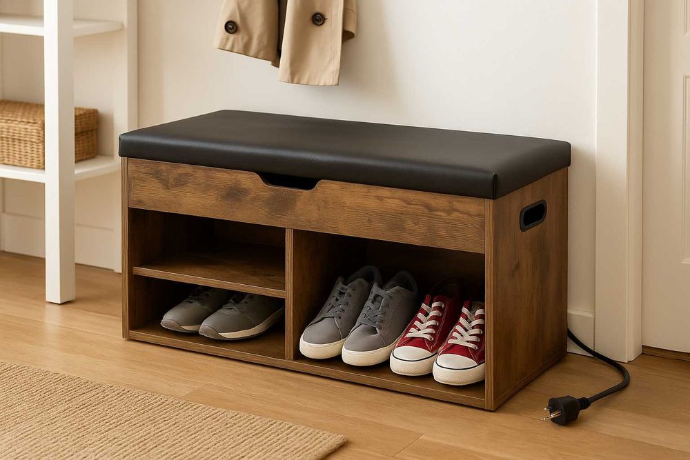 NOWA Szafka Na Buty Półka z Siedziskiem do Domu Rustykalna