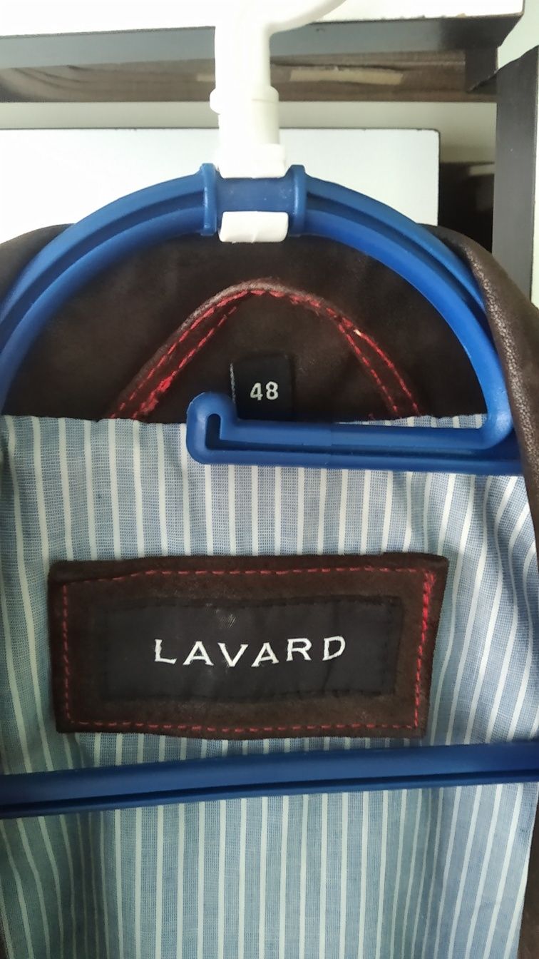 Skórzana ciemno brązowa kurtka męska Lavard 48
