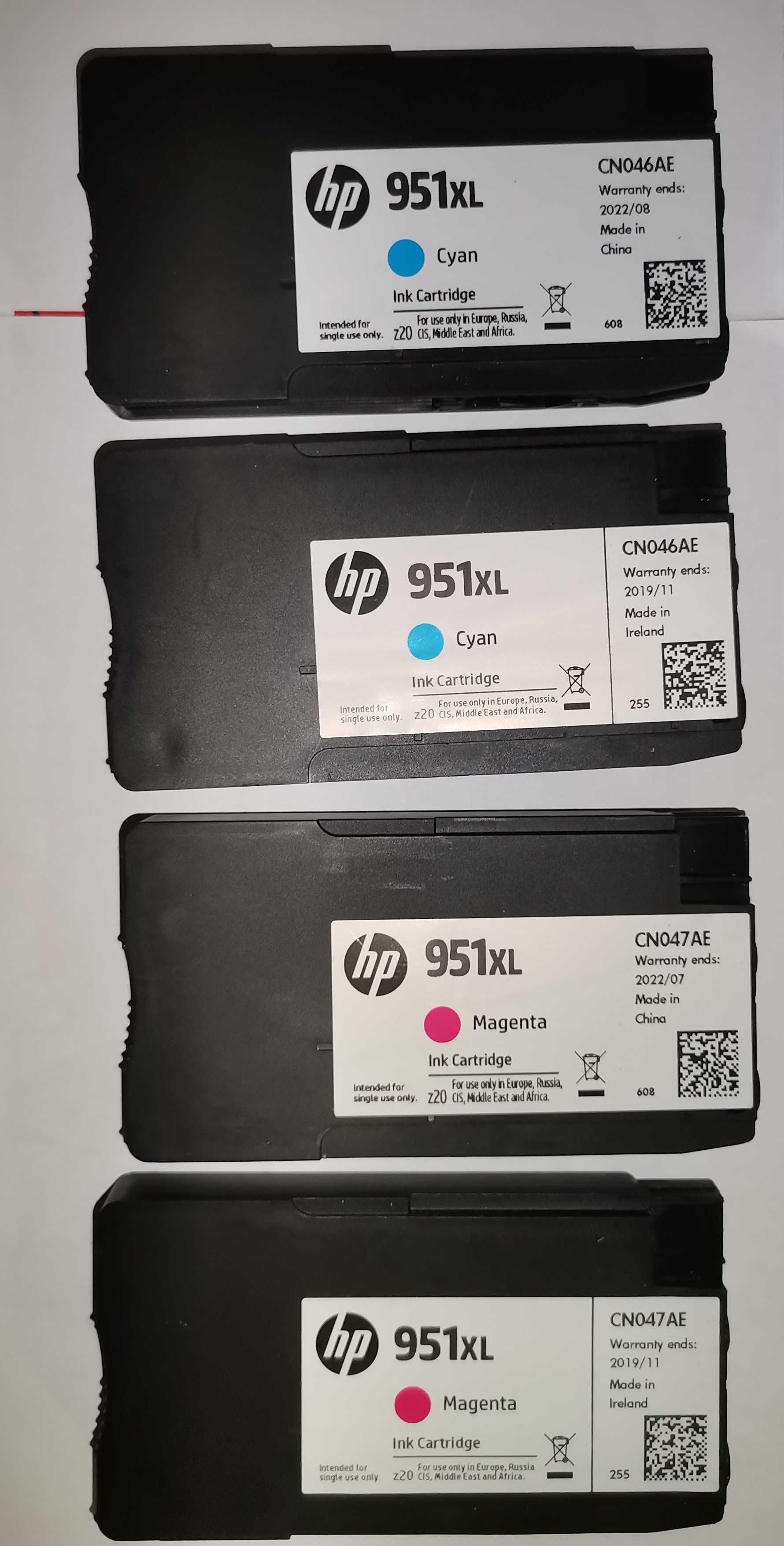 8 Tinteiros HP 950XL e 951XL originais