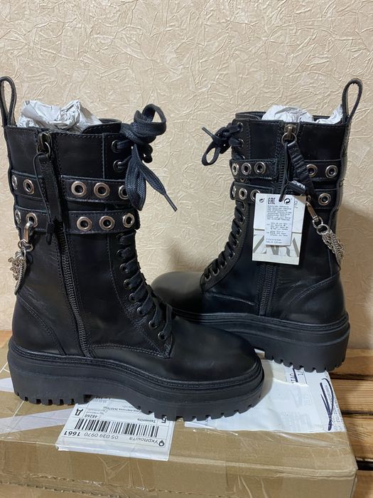 Шкіряні черевики zara 36 розмір