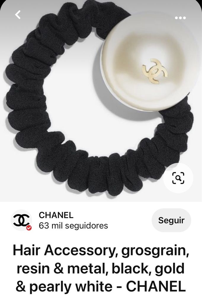 Chanel elastico cabelo