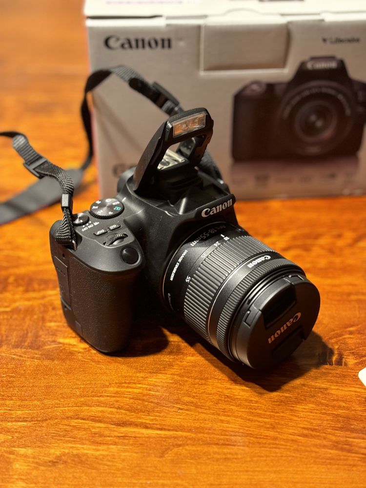 Canon EOS 250D aparat foto lustrzanka zestaw z obiektywem EF-S 18-55