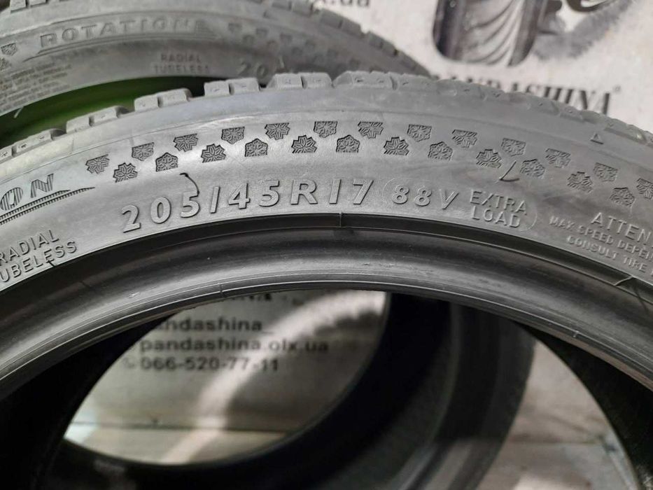 Шини 6-6,5мм 205/45 R17 DUNLOP SP WinterSport 4D* б/у Зима склад