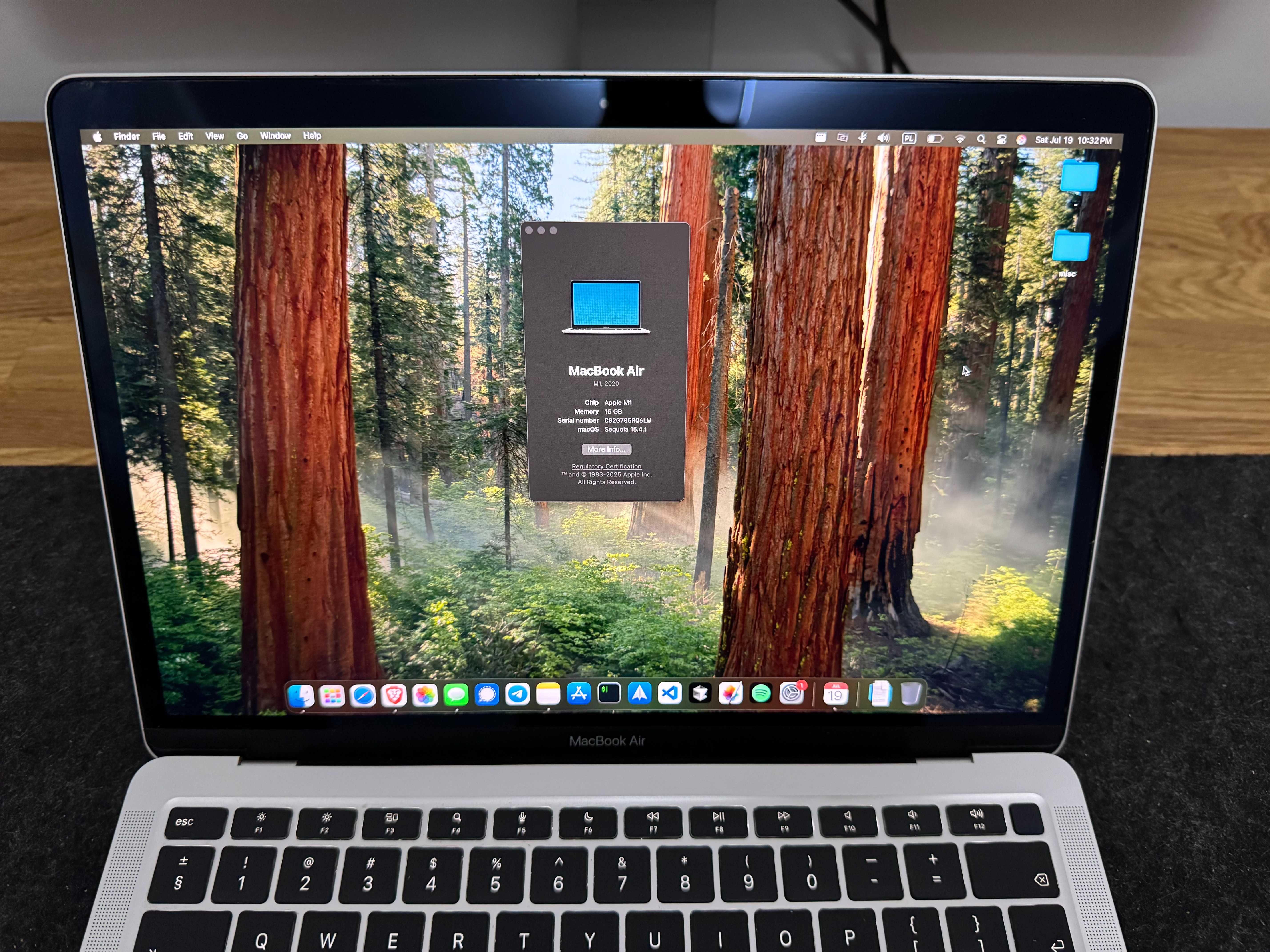 MacBook Air 2020 M1 16GB 256GB