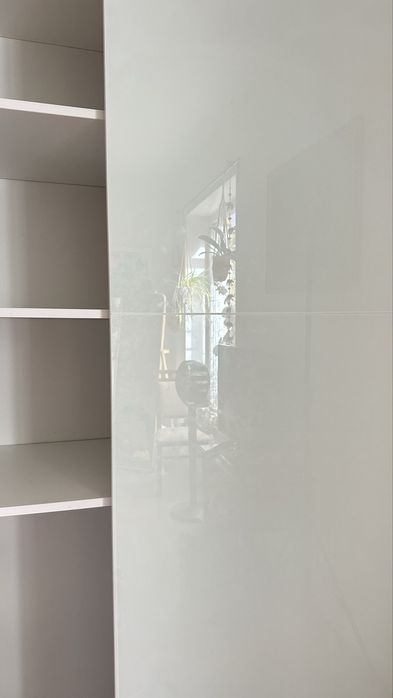 Drzwi przesuwne szkło mleczne+płyta do szafy