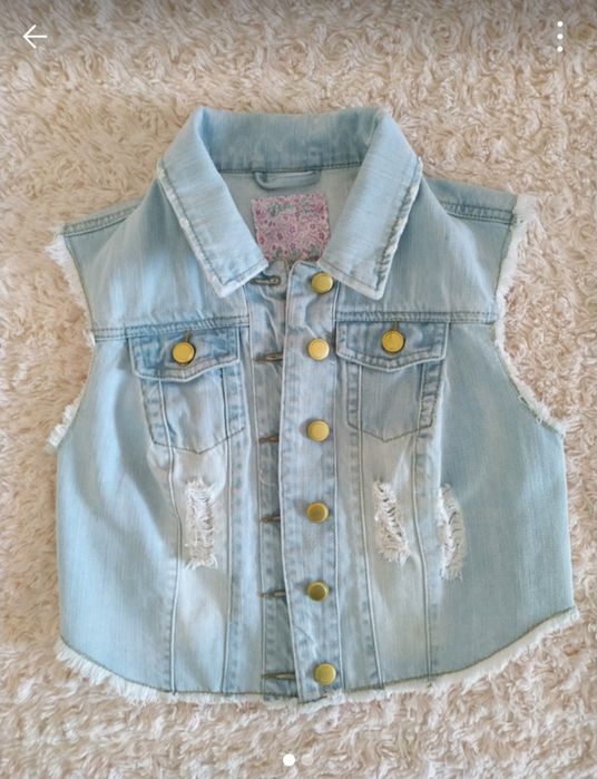 Kamizelka jeansowa bawełniana