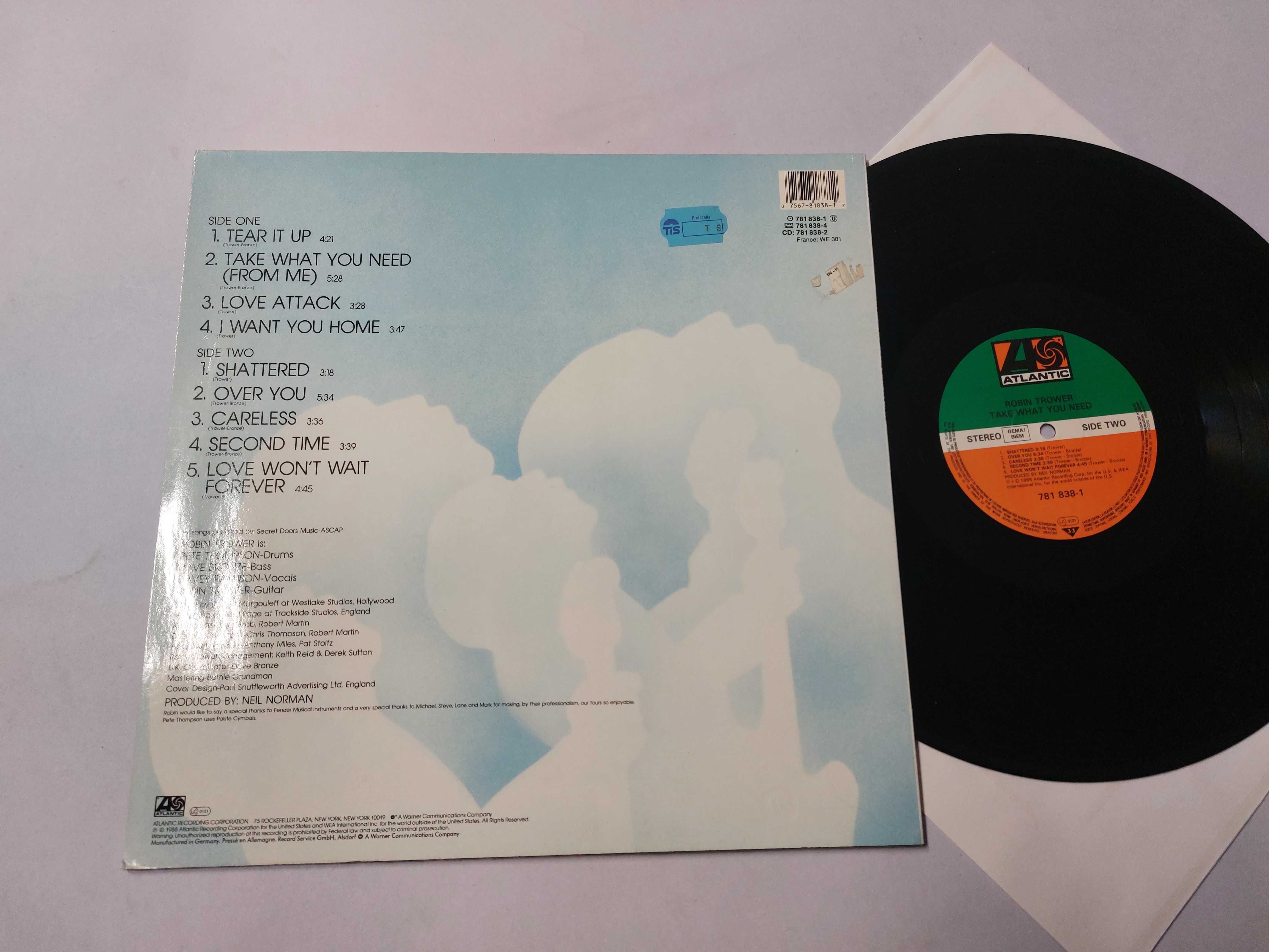 Robin Trower – Take What You Need LP 6433 EX STAN
