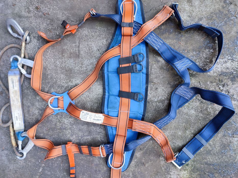 Szelki bezpieczeństwa z linką i amortyzatorem