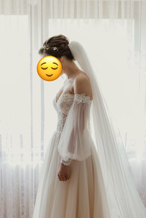 Suknia ślubna Agnes Boho rękawki