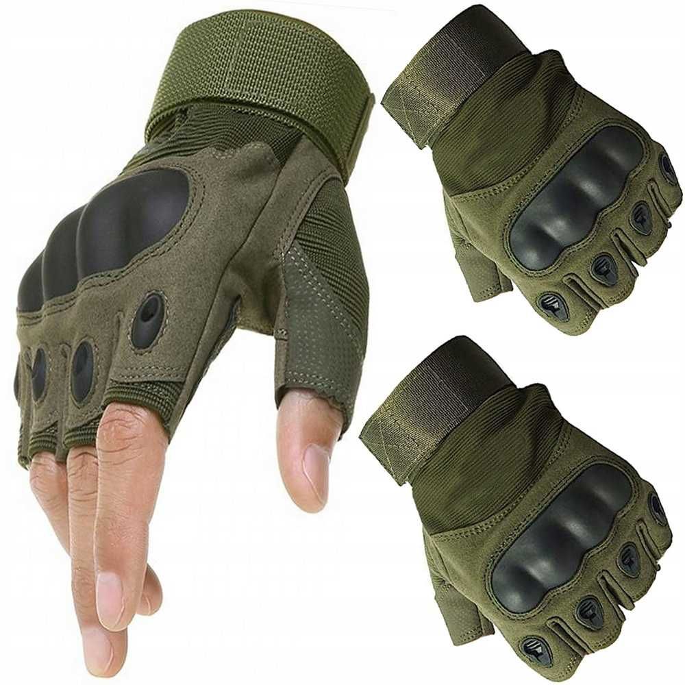 Rękawice taktyczne bez palców wojskowe survival XL