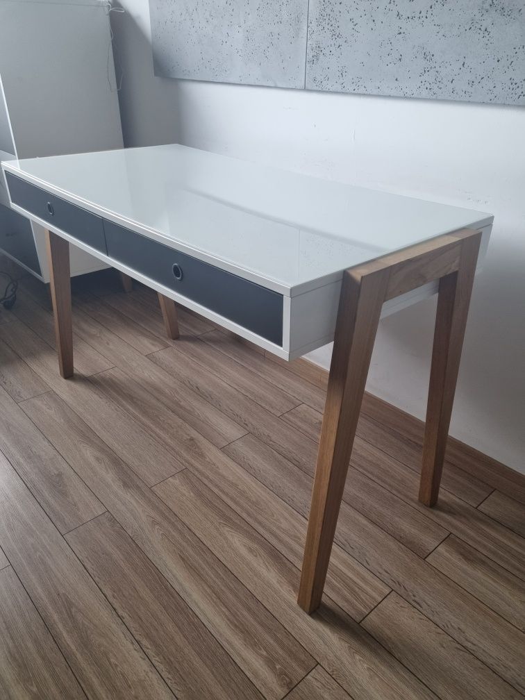 Biurko VOX Concept II drewno biały grafit 120