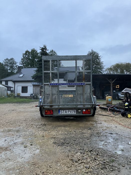 Przyczepa do przewozu minikoparki, sprzetu budowlanego WIOLA 2t/2000kg