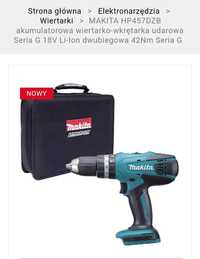 Makita HP457DWE Wiertarko-Wkrętarka udarowa 18V