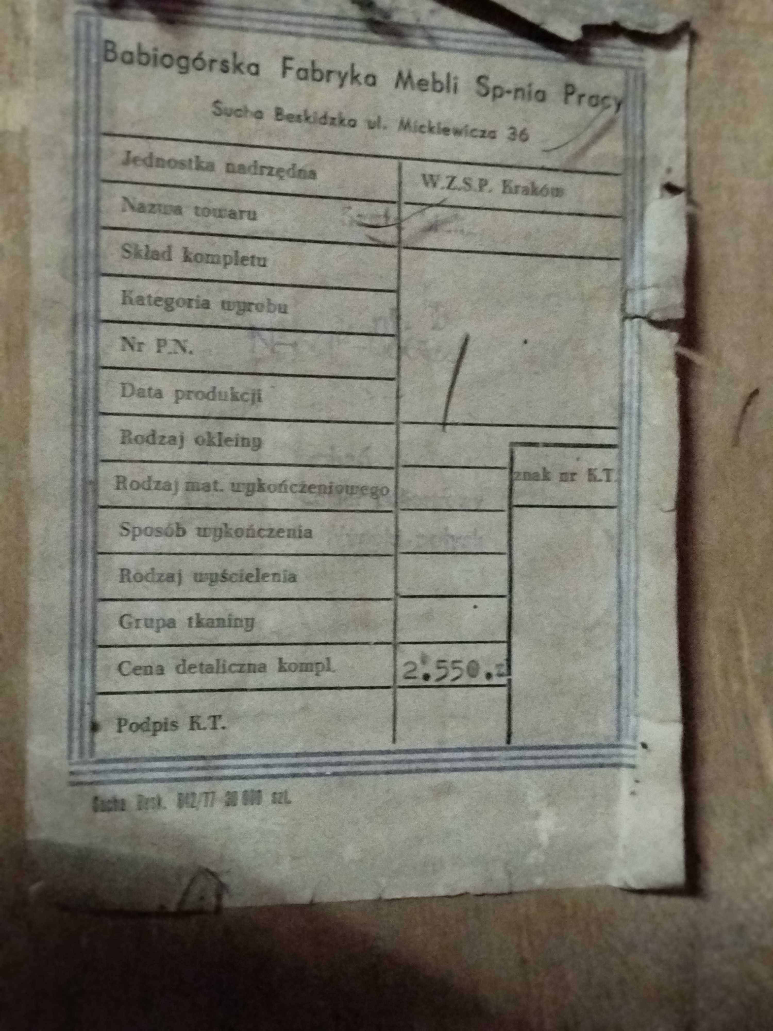 Szafa ubraniowa PRL  politura Babiogórska Fabryk Mebli wysoki połysk
