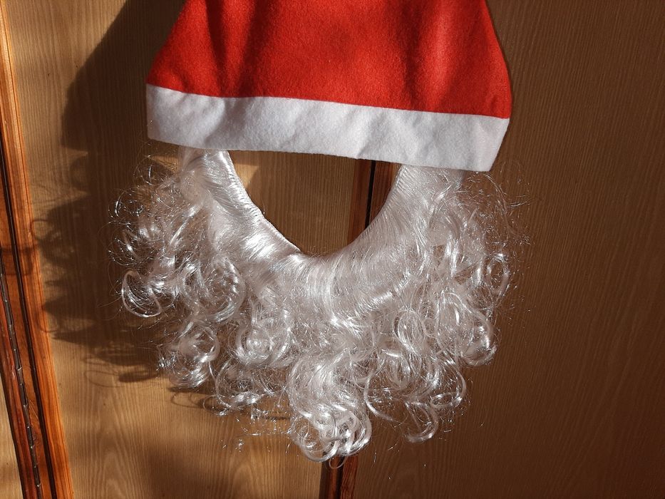 Новая шапка с бородой Дед Мороз,Санта Клаус