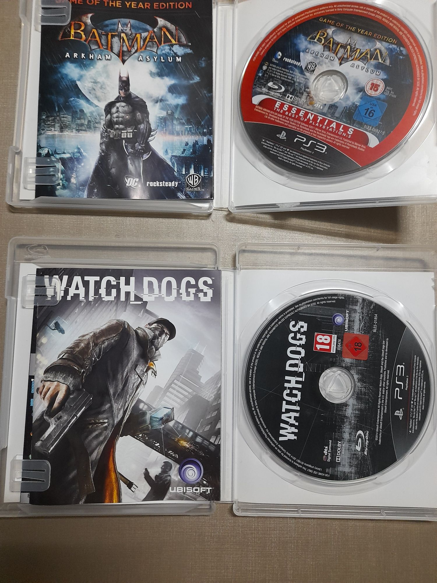 Jogos ps3 batman e watch dogs