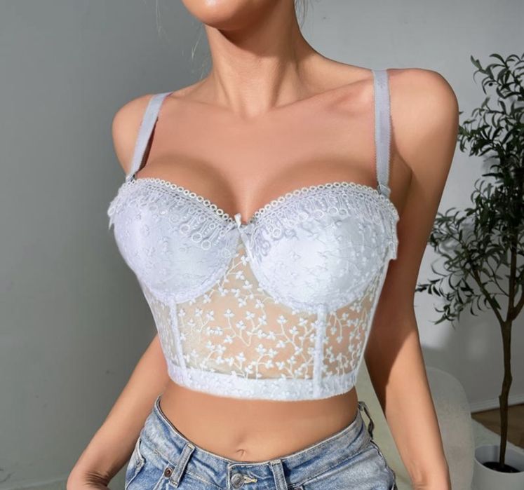 Корсетний топ, білий