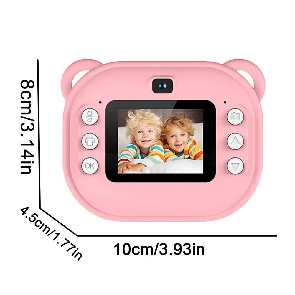 Детский Фотоапарат 24Мп Мгновенной Печатью Розовый Дитячий Миттєвого