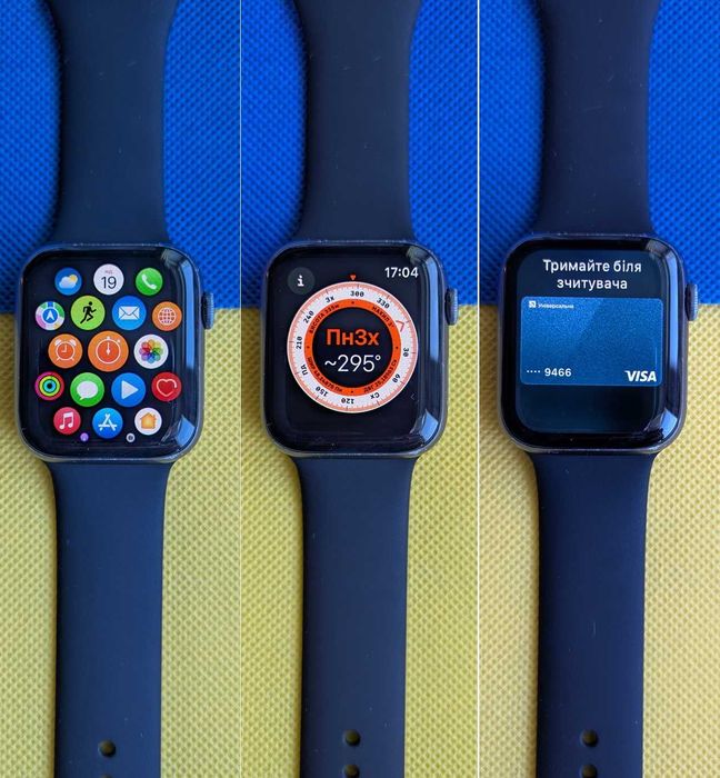 Доступні все працює Apple Watch 5 44 Все працює АКБ 84% уцінка подряпи