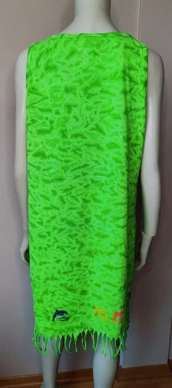 Zielona, luźna sukienka z Meksyku. Nowa (8)