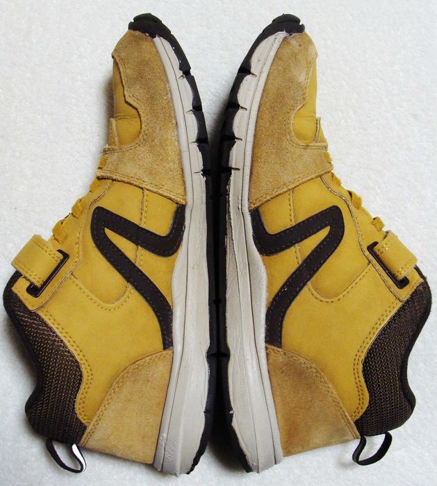 Decathlon подростковые кожаные кроссовки на липучках Размер 39