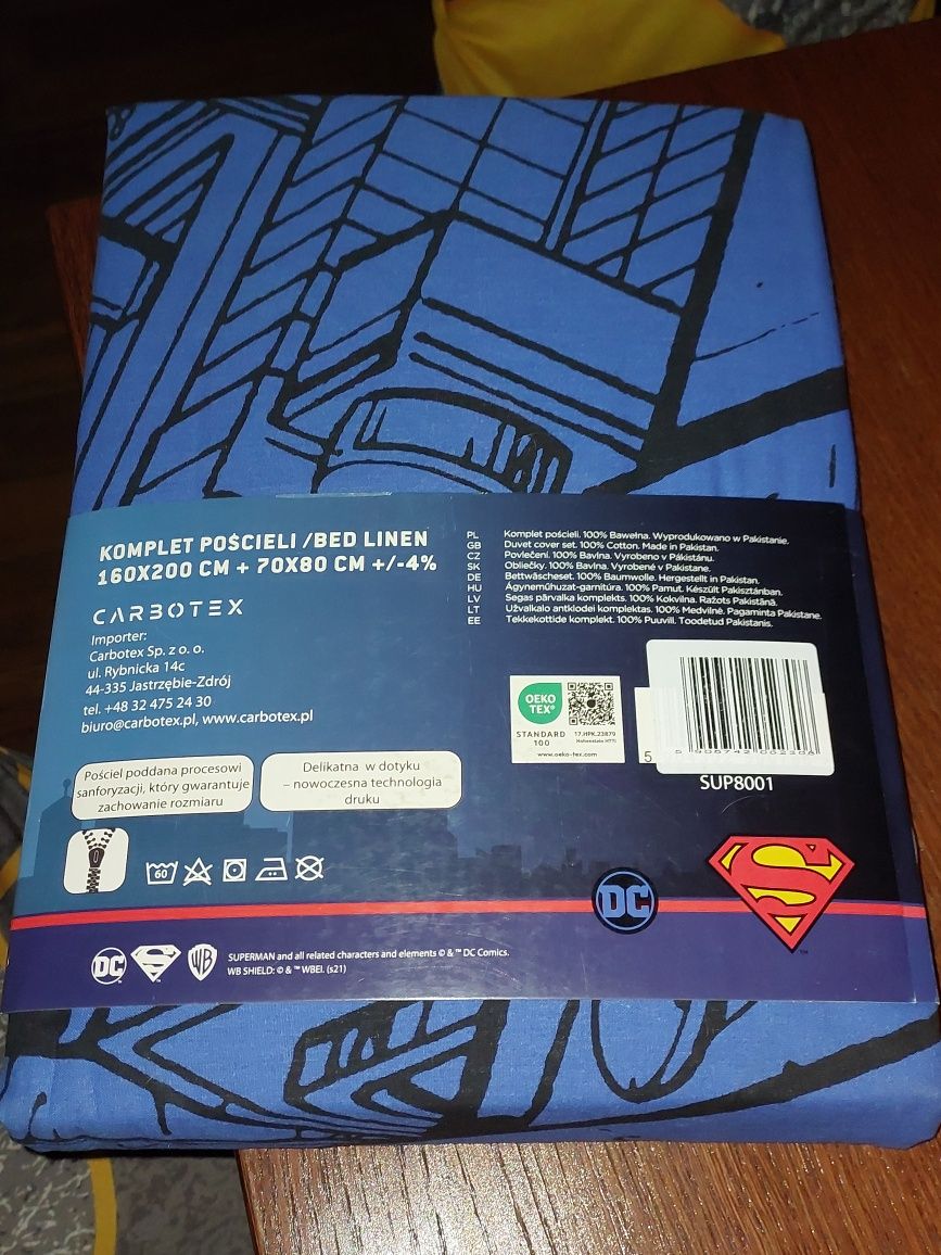 Dla chłopca Pościel Superman Comics Komplet pościeli 160×200 Super-men