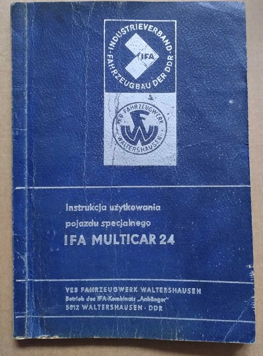 Multicar IFA 24 instrukcja obsługi