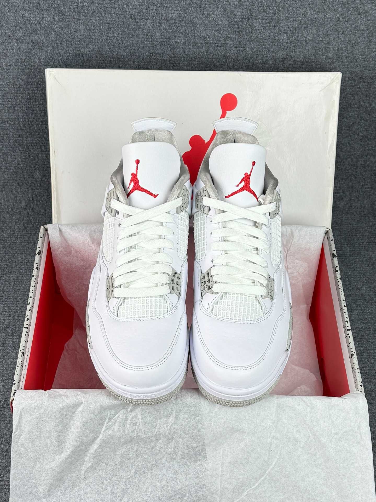 WhiteOreo/ButyJordan4*RetroUnisextrampkiRozmiar.44